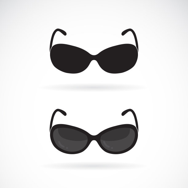 太阳镜设计的白底太阳镜图片下载