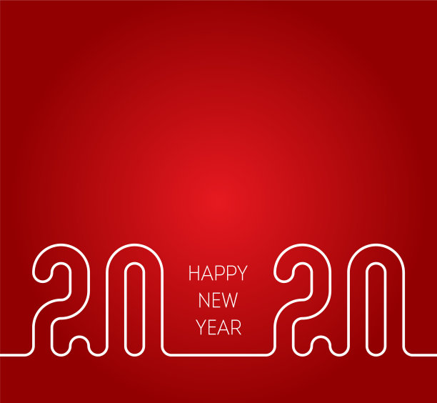 2020年新年快乐挂历或商务封面图片下载