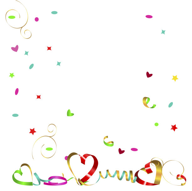 节日背景与心形蛇形图片下载