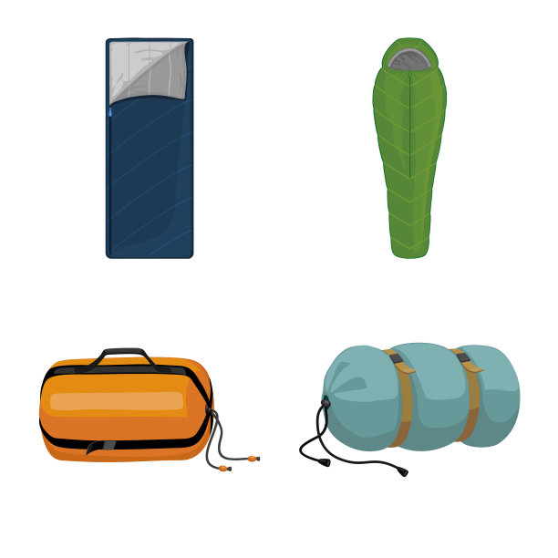 睡袋和睡眠标志图片下载
