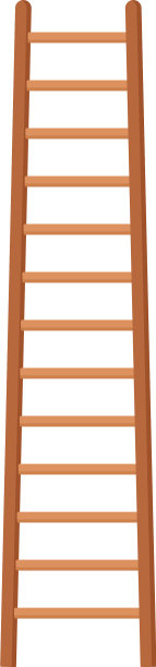 长长的木梯往上爬图片下载