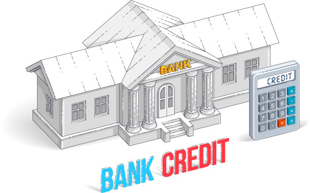 信用概念银行建设用计算器图片下载