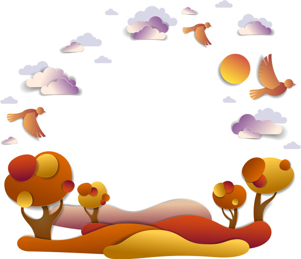 风景优美的秋景草甸和树木图片下载