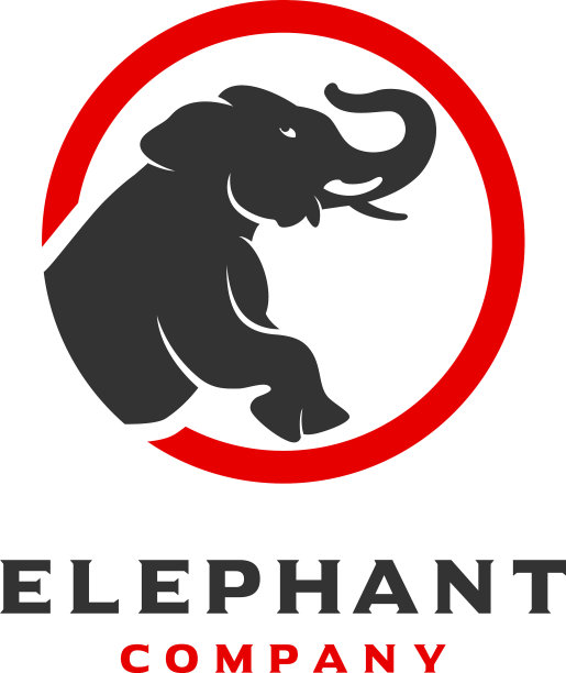 大象标志设计模板图片下载