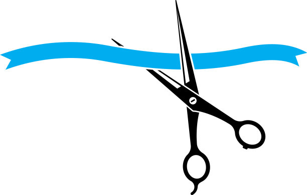 用剪刀剪丝带图片下载