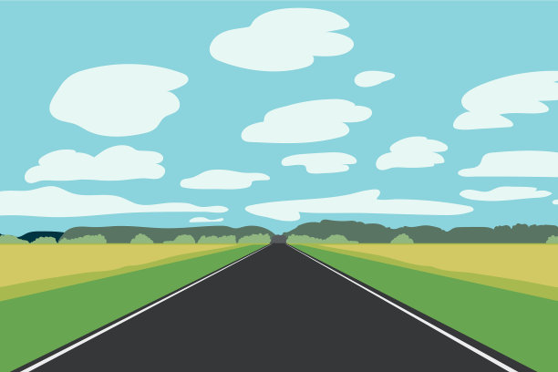 自然景观与道路，自然景观与天空素材图片