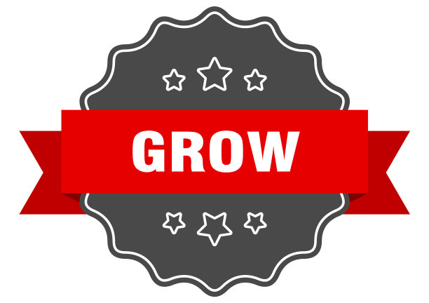 成长红色标签成长孤立海豹成长图片下载