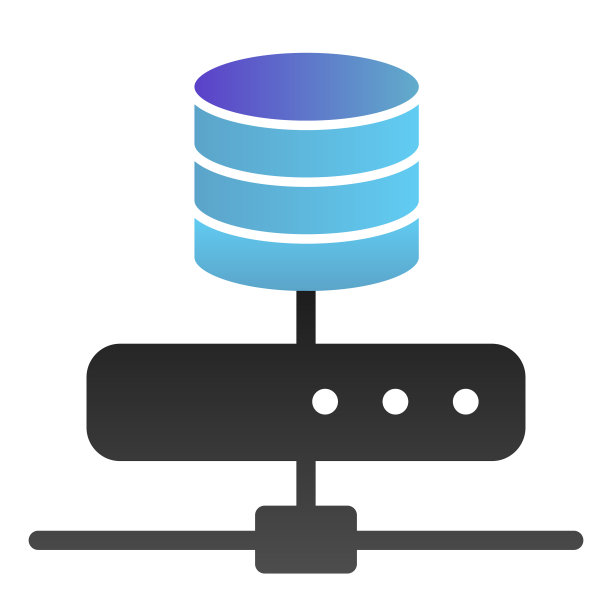 数据存储平面图标计算机服务器颜色图片下载