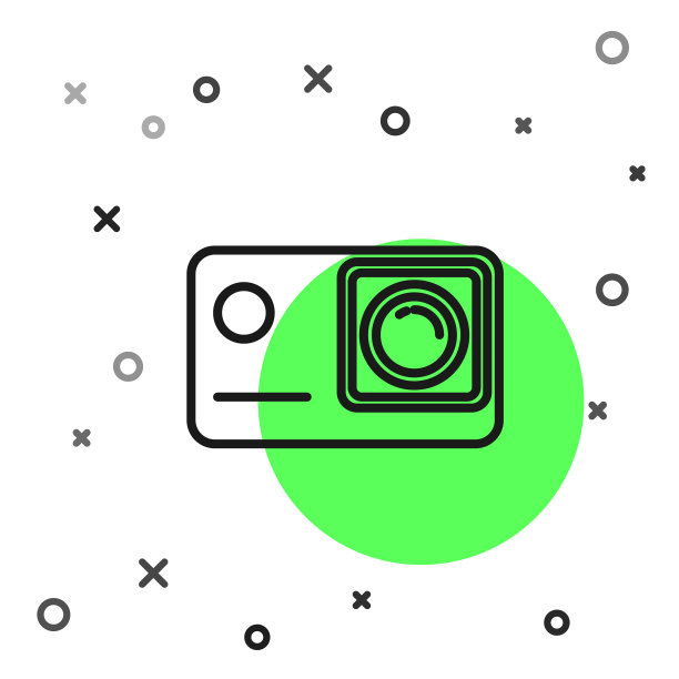 黑线行动极端相机图标孤立上图片下载