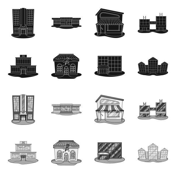 设计超市和建筑标识图片下载