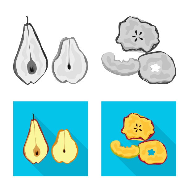 食物和生的符号集图片下载