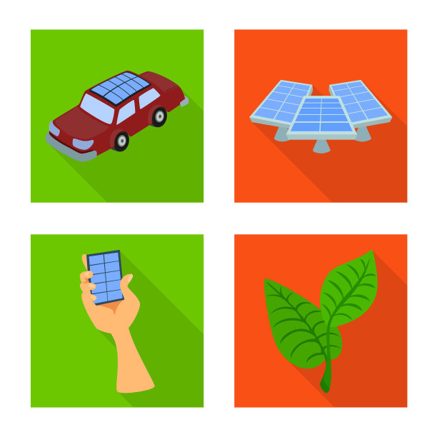 太阳能和面板符号集图片下载