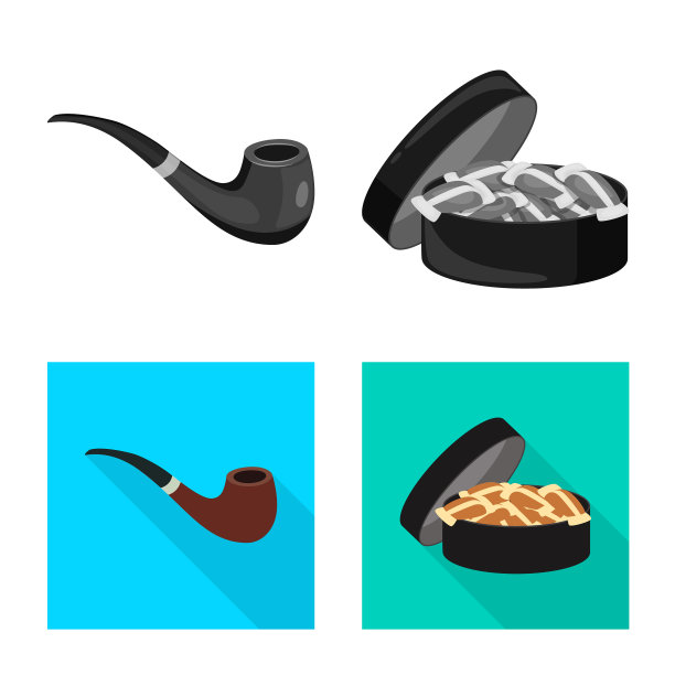 设计垃圾和停止标志套图片下载