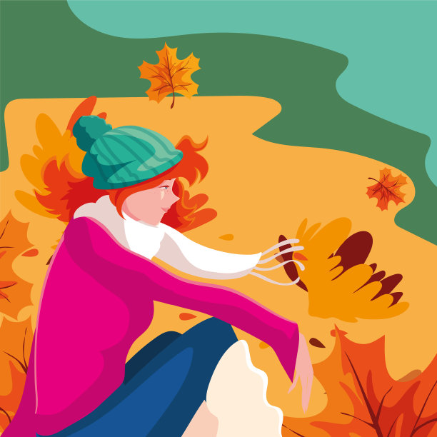 秋天的女人图片下载