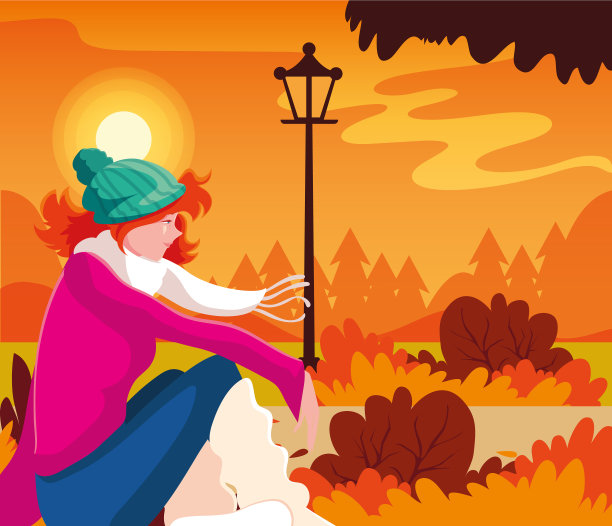 秋天的女人图片下载