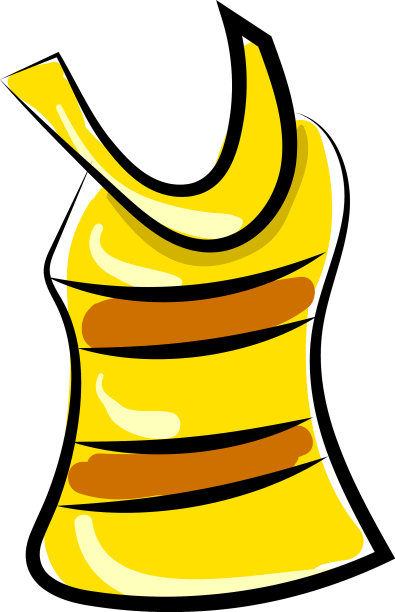 白色背景上的黄色球衣图片下载