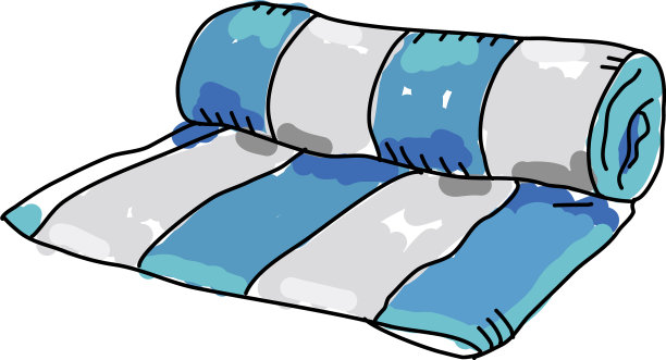 白色背景上的毛巾海滩图片下载