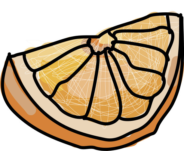 白色背景上的橘片图片下载