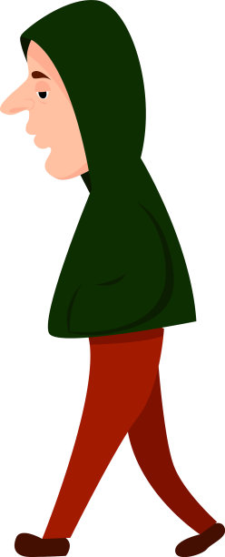 白色背景上的绿色夹克图片下载