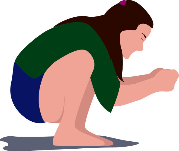 白色背景上穿绿色衬衫的女孩图片下载