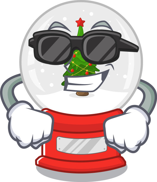 超级酷的圣诞雪花球卡通形状图片下载