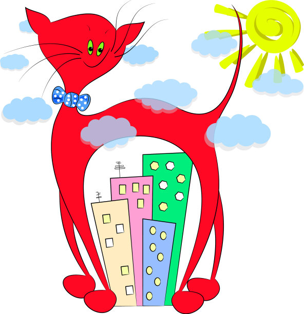 城市里的大猫图片下载