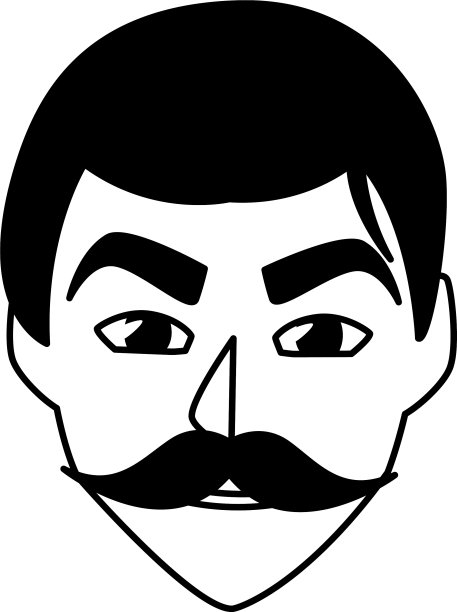 孤立的人头设计图片下载