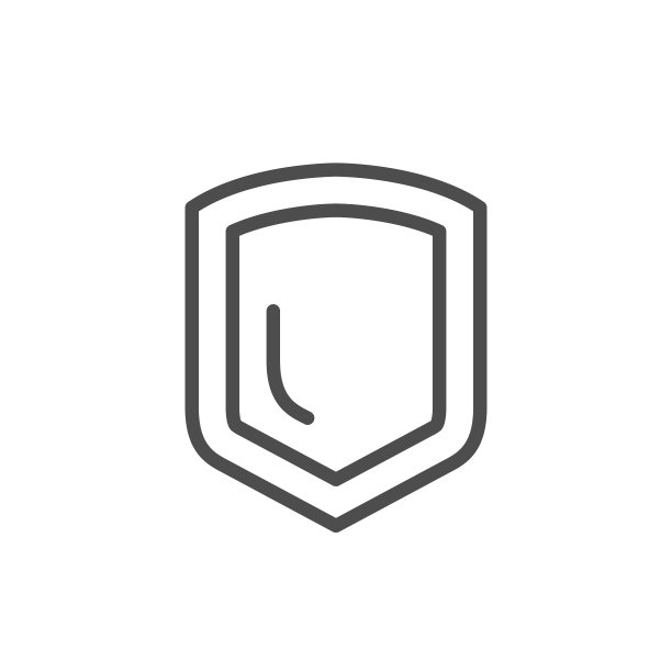 盾牌线条图标和安全概念图片下载