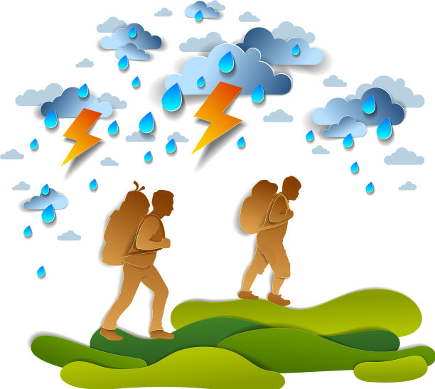 徒步旅行的父亲和十几岁的儿子走过图片下载