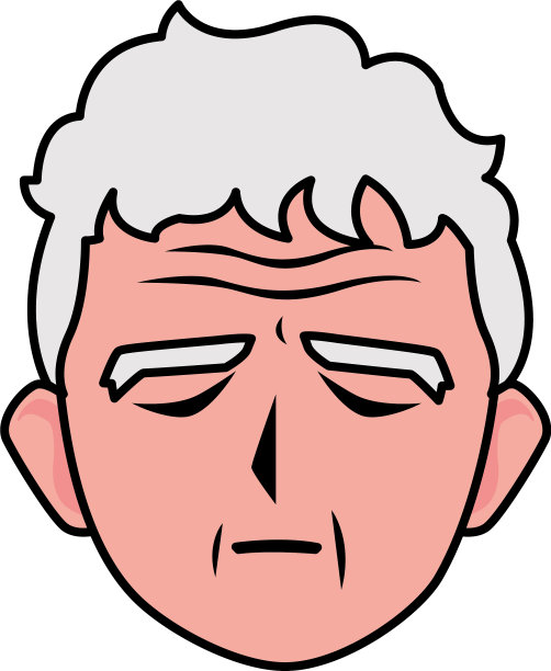 爷爷头卡通设计图标图片下载