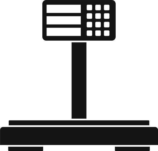 数字超市尺度图标简约风格图片下载