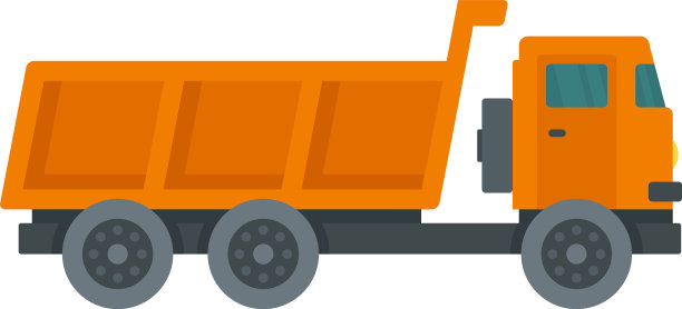 装载农用卡车图标平坦风格图片下载