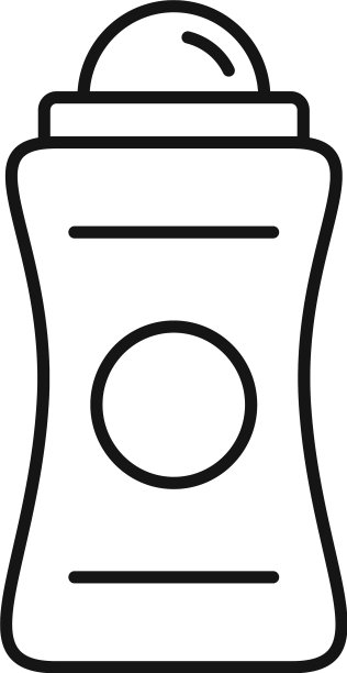 女士除臭剂图标轮廓风格图片下载