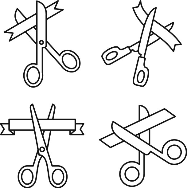 丝带启动事件图标设置大纲样式图片下载