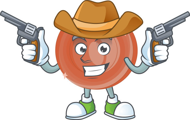 牛仔为铜币卡通人物图片下载