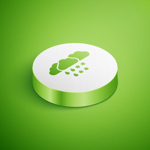 等距云与雪和雨图标隔离图片下载