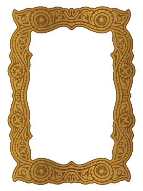 艺术与黄金矩形边界和复制空间图片下载