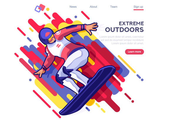 极限运动的旗帜图片下载