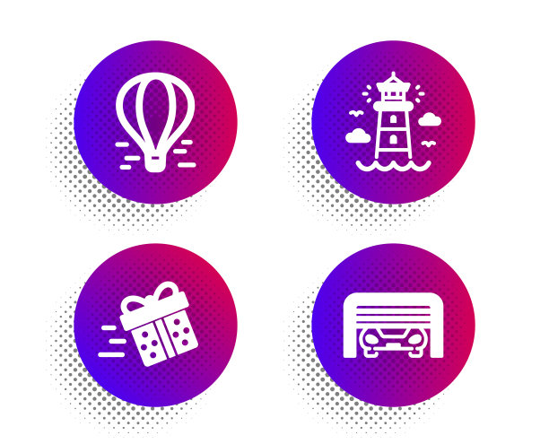 现送出气球及灯塔图示图片下载