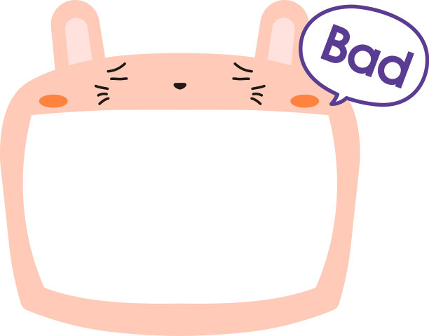 可爱的兔子白板图片下载