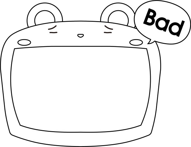 可爱的小熊白板轮廓图片下载