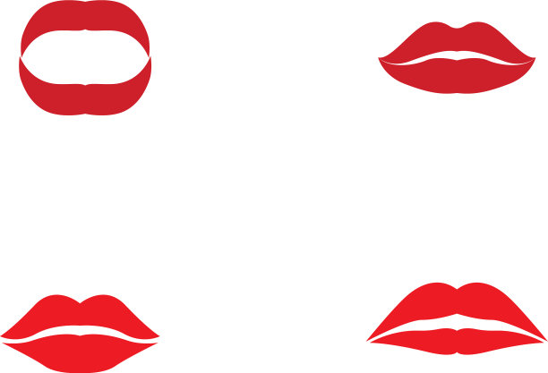 嘴唇图标化妆品标志图片下载