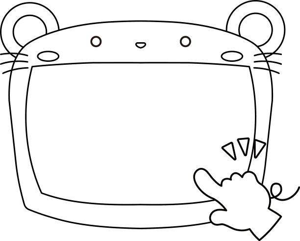 可爱的鼠标白板轮廓图片下载