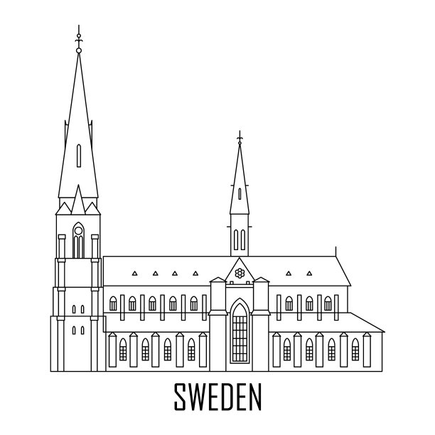 瑞典的乌普萨拉大教堂图片下载