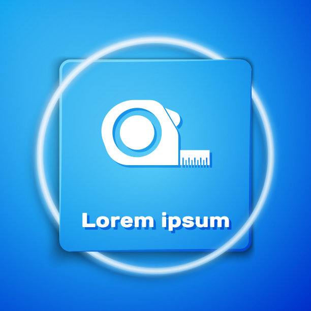 白色轮盘赌建设图标孤立在蓝色图片下载