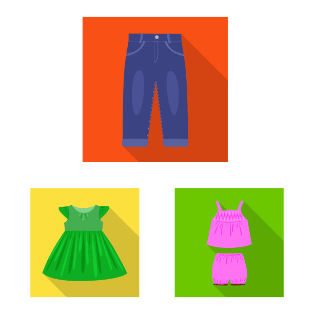 设计时装及服装标志套装图片下载