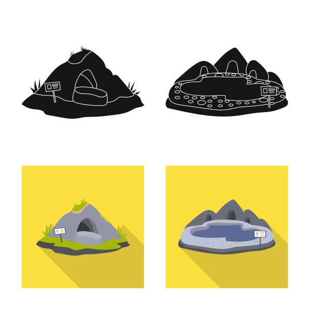 孤立对象的本质和趣味符号的集合图片下载