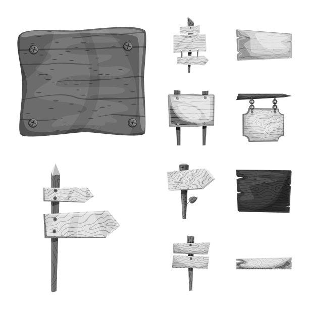 设计招牌和木标志图片下载