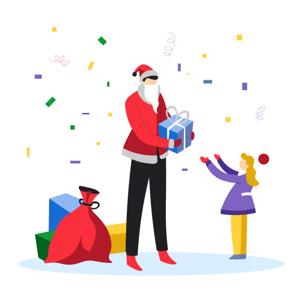 穿着圣诞老人服装的人给圣诞节图片下载