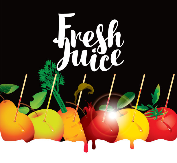 菜单的果汁和新鲜果汁从各种水果图片下载